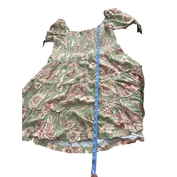 Agua Bendita Target Smocked Tiered Romantic Floral Tile Puff Sleeve Dress Large - Picture 13 of 13